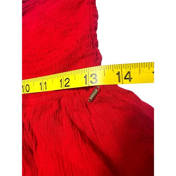 Guess Off-Shoulder Red Romper Size Small - Picture 5 of 10